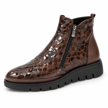 Ghete Piele Naturala Andrada Brown