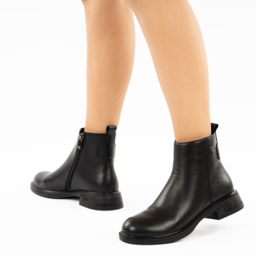 Ghete Piele Naturala Araia Black