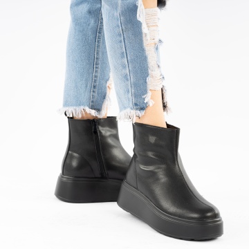 Ghete Piele Naturala Iletes Black