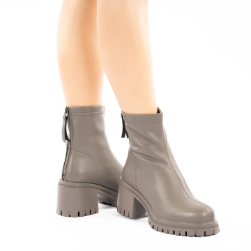 Ghete Piele Naturala Irava Grey