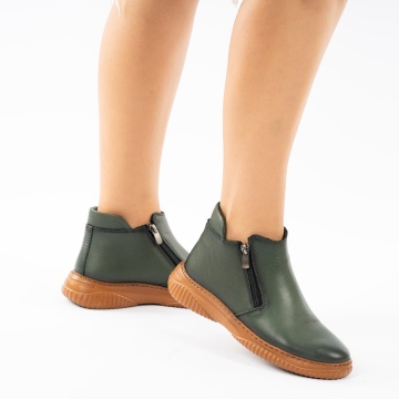 Ghete Piele Naturala Linza Green