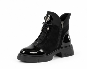 Ghete Piele Naturala Rueda Black