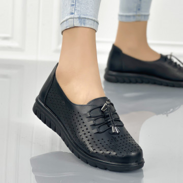 Pantofi Casual Dama Negri din Piele Ecologica Ralyn