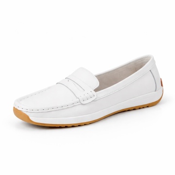 Pantofi Piele Naturala Lima White