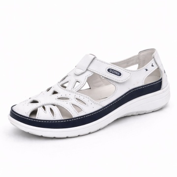 Pantofi Piele Naturala Mabel White Navi