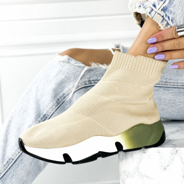 Pantofi Sport Dama Bej din Textil Nigwa