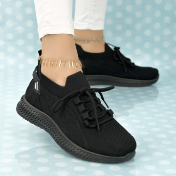 Pantofi Sport Dama Negri din Textil Nereo