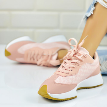 Pantofi Sport Dama Roz din Piele Ecologica Feyza