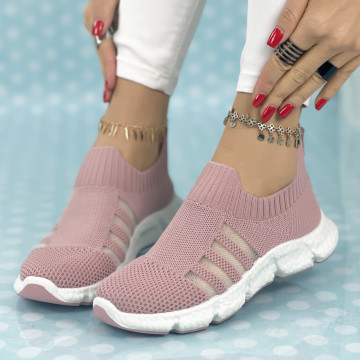 Pantofi Sport Dama Roz din Textil Samplia