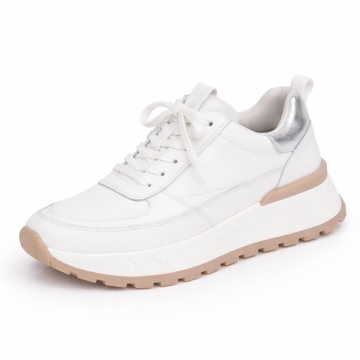 Pantofi Sport Piele Naturala Bucura White