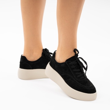 Pantofi Sport Piele Naturala Lasada Black