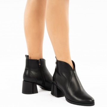 Botine Piele Naturala Kamaya Black