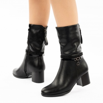 Cizme cu toc Alessia Black