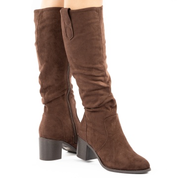 Cizme cu toc Lanora Brown