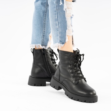 Ghete Piele Naturala Calobra Black