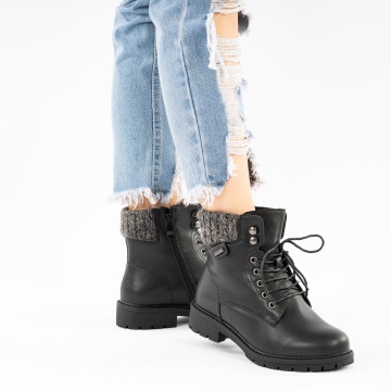 Ghete Piele Naturala Monsul Black