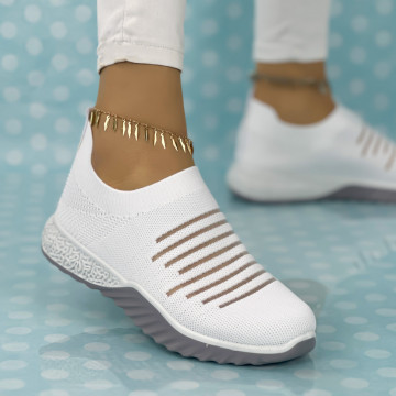 Pantofi Sport Dama Albi din Textil Riley