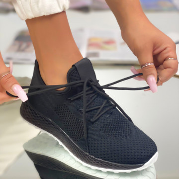 Pantofi Sport Dama Negri din Material Textil Dia