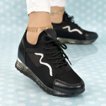 Pantofi Sport Dama Negri din Textil Chane