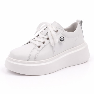 Pantofi Sport Piele Naturala Jimena White2