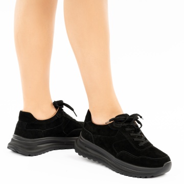 Pantofi Sport Piele Naturala Narali Black
