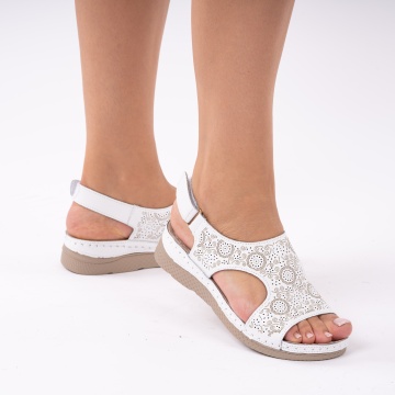 Sandale piele naturala Cuenca3 White