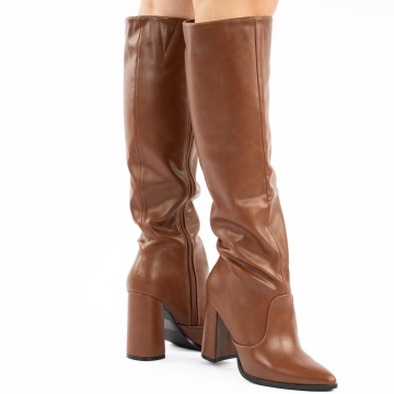 Cizme Cu Toc Fevas2 Brown2