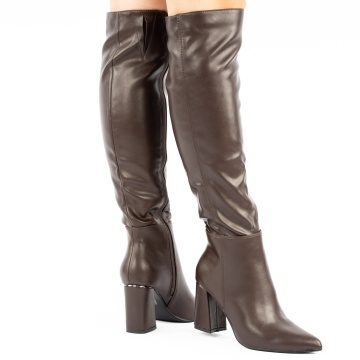 Cizme Cu Toc Zadina Brown