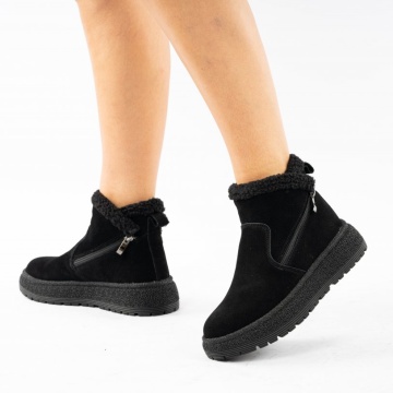 Ghete Piele Naturala Amaris2 Black