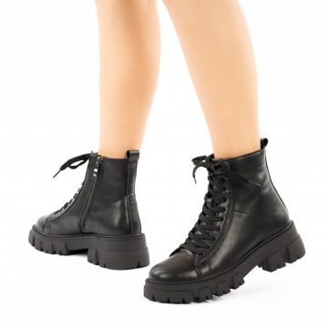 Ghete Piele Naturala Azlina2 Black