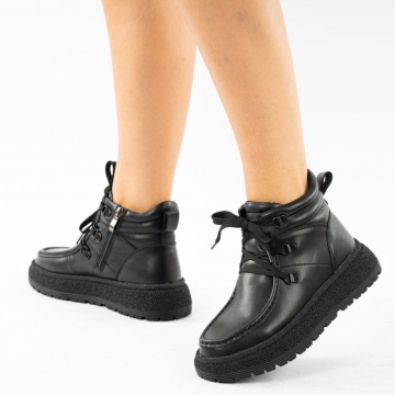 Ghete Piele Naturala Esme Black