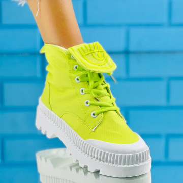 Ghete Sport Dama Textil Galbene Embasy
