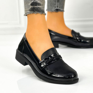 Pantofi Casual Dama Negri din Piele Ecologica Sukak