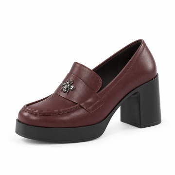 Pantofi Cu Toc Cassia Bordo