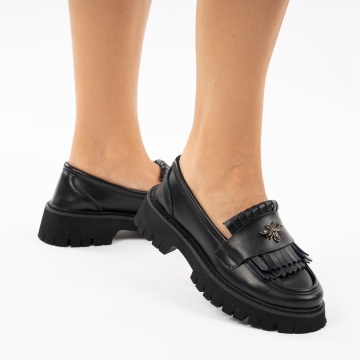 Pantofi Piele Naturala Navas Black