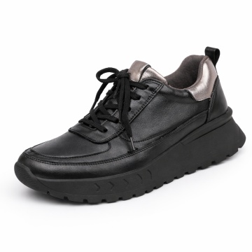 Pantofi Sport Piele Naturala Bucura Black