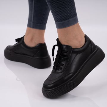 Pantofi Sport Piele Naturala Elvera Black