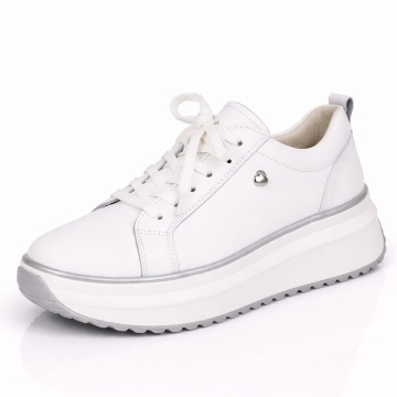 Pantofi Sport Piele Naturala Kipes White