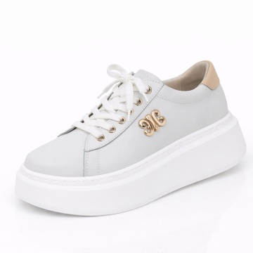 Pantofi Sport Piele Naturala Palmer White