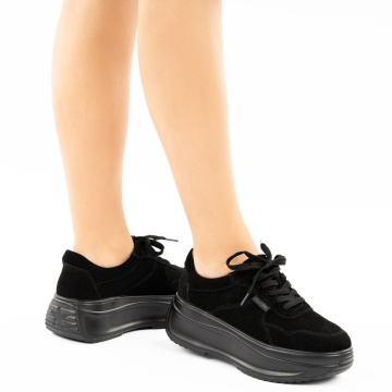 Pantofi Sport Piele Naturala Romey Black