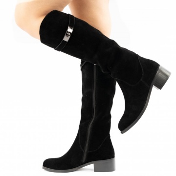 Cizme Piele Naturala Sinera Black