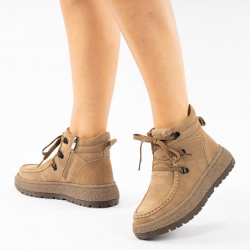 Ghete Piele Naturala Esme2 Khaki