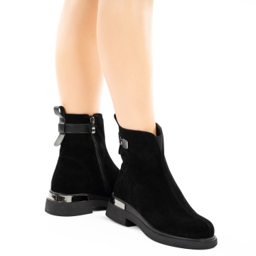 Ghete Piele Naturala Norita Black
