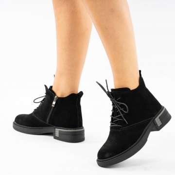 Ghete Piele Naturala Ximena Black