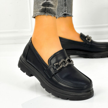 Pantofi Casual Dama Negri din Piele Ecologica Soya