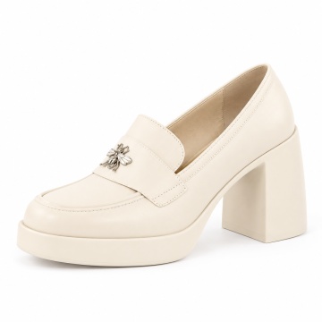 Pantofi Cu Toc Cassia Beige