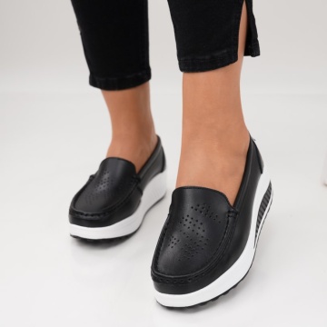 Pantofi Piele Naturala Arava Black
