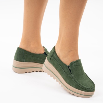 Pantofi Piele Naturala Setuba Green