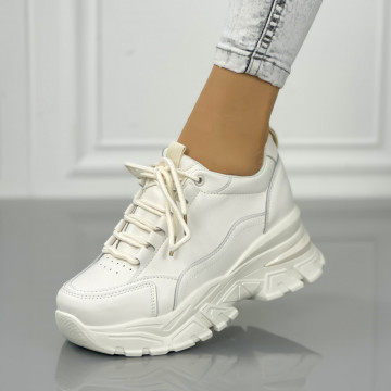 Pantofi Sport Dama Bej din Piele Ecologica Darnell