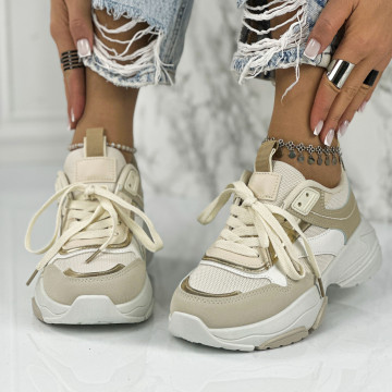 Pantofi Sport Dama Bej din Textil Mania
